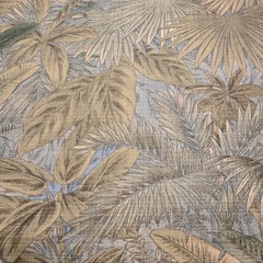 Tommy Bahama BAHAMIAN BREEZE Palms Outdoor Fabric 2 Yds X 55″ Blue Green READ
