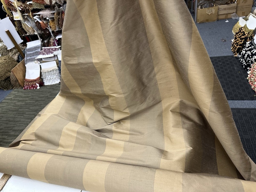 Dupioni Stripes 100% Silk Fabric 54″ Wide, By Yard Sold By The Yard