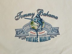 VTG TOMMY BAHAMA Grand Reserve Marlin 28”x27” For Pillow Case Fabric Raw Cut