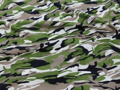 1 Yard Fashion Army Green Camo Camouflage Print Cotton Material Fabrics Poplin