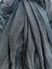Sparkle Black Glitter Fabric By the Yard 44″ Wide