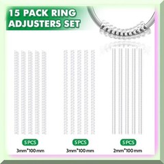 15 Spiral Silicone Ring Size Adjusters Set