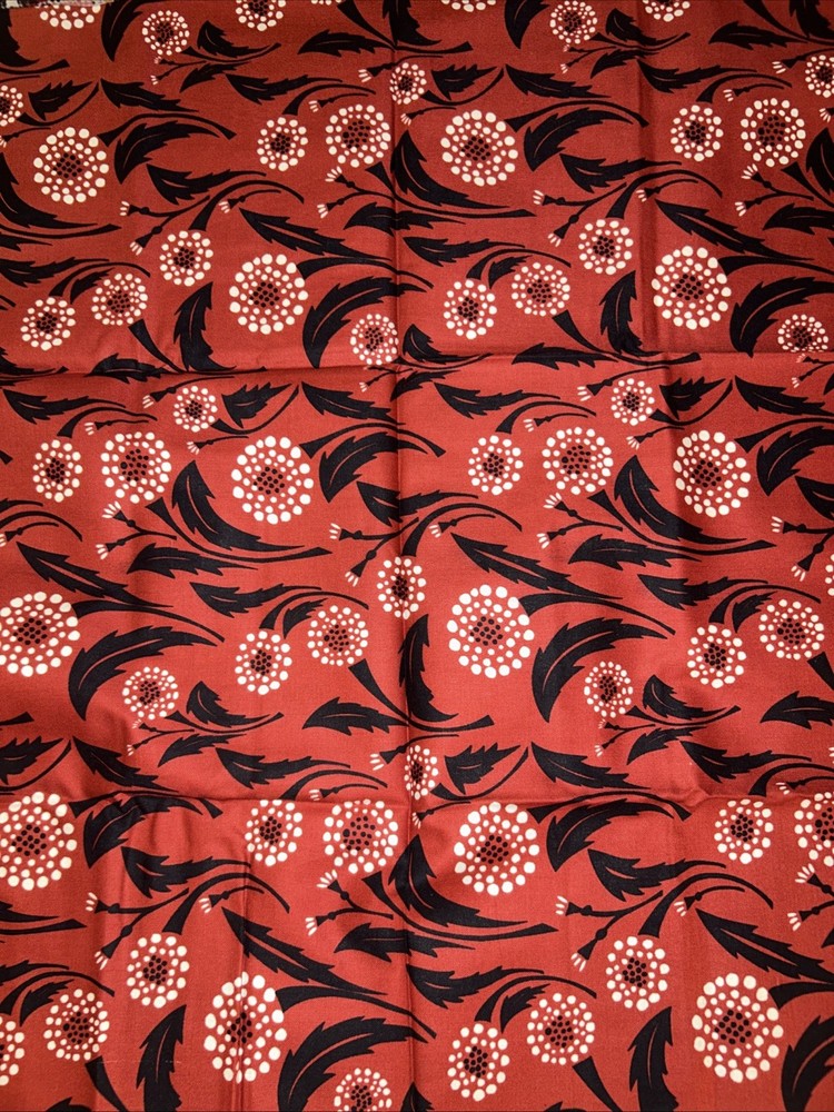 Bryant Park Dottie Floral Red For Wilmington Prints Cotton Fabric, 1 Yd x 44”