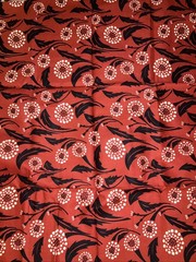 Bryant Park Dottie Floral Red For Wilmington Prints Cotton Fabric, 1 Yd x 44”