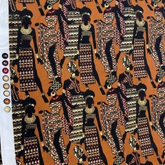 Michael Miller Nairobi 100% Cotton Fabric African Women Ladies Quilt OOP 3+ Yds