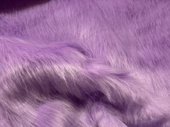 Super Luxury Faux Fur Fabric Material LONG PILE LILAC