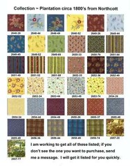 Plantation circa 1800’s Mini Flowers Green Ro Gregg Vintage Fabric FQ – 1/4 Yard