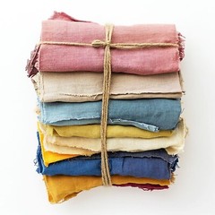 50 PCS Multicolour linen Floral Quilting Fabric Squares Scraps Bundle