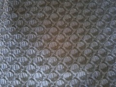 Jacquard Suiting Apparel Fabric – Navy Cotton Satin Base w/Black on Top, 1.75 yd