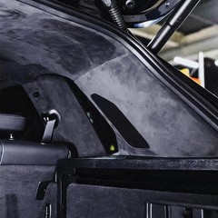 54″ L × 60″ W Black Faux Suede Headliner Material with Foam Backing for Vehicles