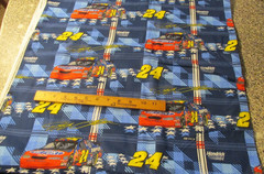2 yard 30″ x 44″ Quilt Sewing Fabric 2003 Nascar Hendrick # 24 Motorsports