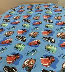 Disney Pixar CARS Movie Cotton Fabric Springs Global Blue Two Pieces 86” Total