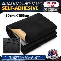 Suede Headliner Fabric with Adhwsive Backing Black 35″× 60″ Car Interior Roof