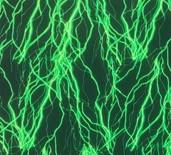 Poly Spandex Fabric Swimwear Material- Green Black lightning design- 18 x 59 in.