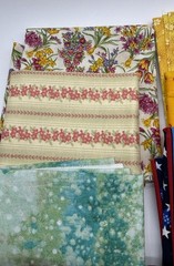 Lot of 20 Half Yards Cotton Fabric Mixed Brands & Themes Cat Paws Floral Solid