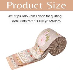42 Piece Jelly Roll Fabric Quilting Pre Cut Fabric Strips Quilting Projects