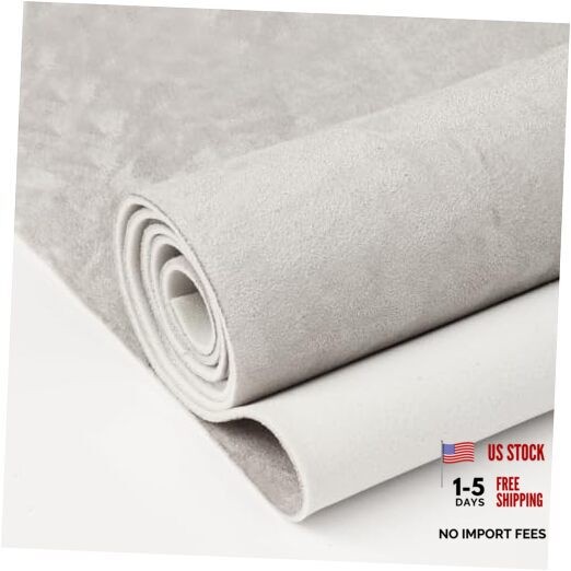 Gray Suede Auto Headliner Fabric – 54″ L x 60″ W with Foam Backing