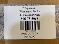 Lot of 5 Misc. 5″ Charm Packs ~ Kona Moda Wilmington Prints ~42 Squares per Pack