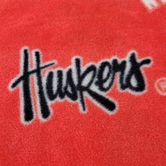 Nebraska Huskers Red Fleece Fabric 60″x35″ NCAA College Team Sports Print