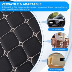 Pebble Grain Quilted Faux Leather 6mm Foam Backed Auto Upholstery 63″ Wide