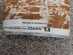7.5 Yards Joann Gold Brown Cotton Canvas Foliage Fabric Upholstery Decor 44”