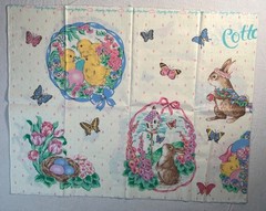 Fabric RARE Panel “CottonTails” Easter Spring Fabric Traditions 17.5″ L x 44” W