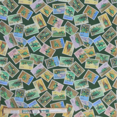 Quilting Patchwork Fabric John Deere Tractors Green Stamps 50x55cm FQ