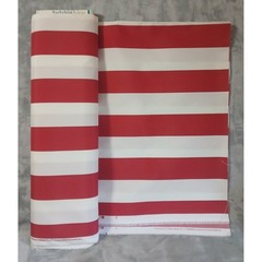Berkshire Home Cabana Stripe Red Indoor Outdoor Fabric 54″ By the Yard 100% Poly