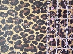 Custom Printed Faux Leather Vinyl Roll Leopard Print Animal 12×54