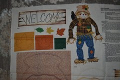 Cotton fabric panel, Halloween Patch the Scarecrow cut & sew print, 60″ x 35″