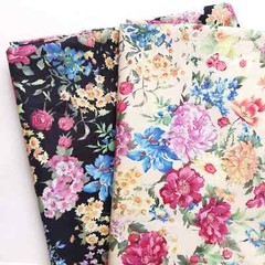 57” Wide By Yard Vintage Floral Cotton Poplin Material Fabrics For Shirt Dress