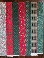 20 Jelly Roll Christmas Fabric- 2.5” x Variety Of Lengths 21”-42” Vintage