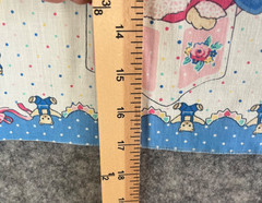 Vtg TOYS & BOWS Pastel BABY Quilt PANEL Fabric 17″ x 44″ Springs Industries