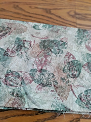 FABRIC REMNANTS LIGHT WEIGHT LEAF PATTERN COTTON 2 YDS X 45″