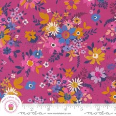 Moda MAEVE 11931 22 Petunia Pink Multi Floral CRYSTAL MANNING Quilt Fabric
