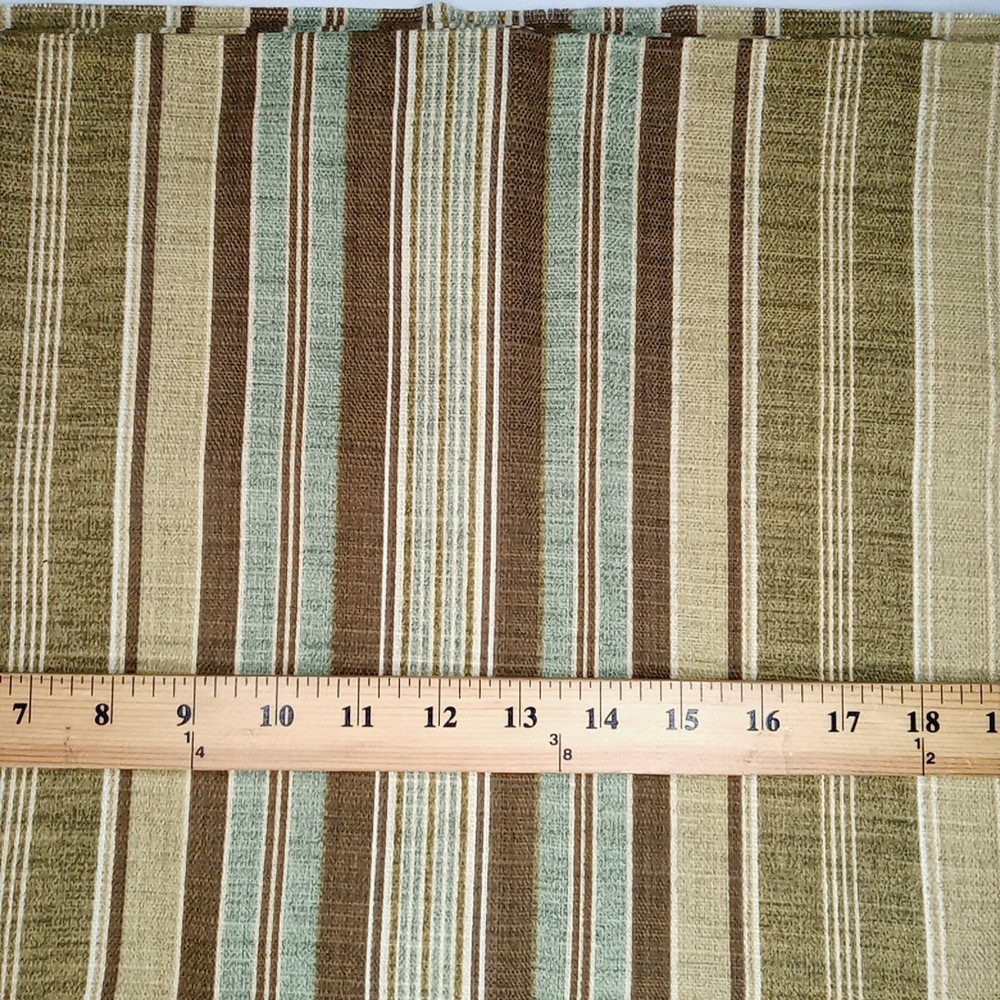 Tommy Bahama Woven Cotton Fabric “Vera Cruz” Brown/Aqua Stripe Home Decor 54×40″