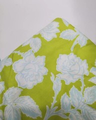Heather Bailey Fabric Pop Garden Roses Green Light Blue Sew Quilt OOP ONE YARD
