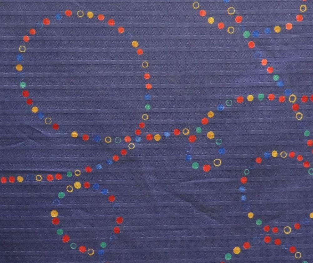 TanaTex Connect The Dots Blueberries Privacy/Cubical Curtain Fabric 102″ x 1L/YD