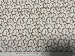 Vtg Marcus Brothers Textiles Inc Florals on Cream Cotton Fabric 36in x 44in