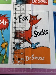 23″ x 44″ CELEBRATE SEUSS! Cotton Fabric Panel 7″x10″ Book Cover Blocks 15668