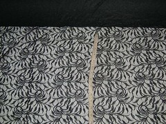 Sheer Black stretch lace fabric 2 way floral sold By The Yard continuous