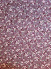3.4 YDS Vintage Peter Pan Cotton Quilting Fabric Pink Prairie Floral 44″