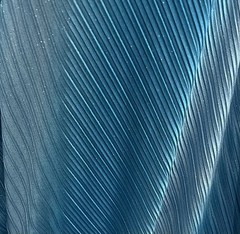 Blue Glitter pleated Fabric 50” Width Sold By The Yard