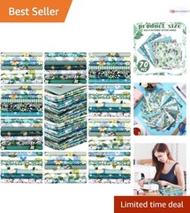 70 pcs Cotton Fabric Squares 10×10 Floral Patchwork Quilting Material
