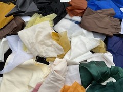 Vintage Satin Rayon Taffeta Silk Fabric Scrap Junk Journals Slow Stitch – 4 oz.
