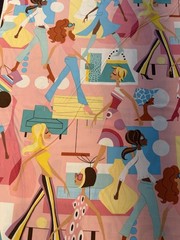 Alexander Henry Fabric fashion girls 2002 Pink 16-18 Yards