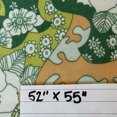 Vtg Lot 3 Patterns Polyester Material Double Knit Stretch Fabric Retro 4+ Yds