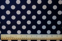 Waverly Fabrics Large 3/4″ White Polka Dots on Navy By the 1/4 yd cotton fabric