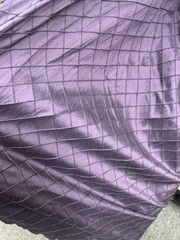 Dupioni Diamond Stitched 100% Silk Fabric 48”, Sold By The Yard – Purple