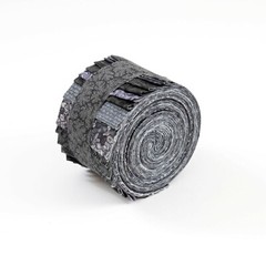 18-pc It’s All Black Jelly Roll 2.5″ pre-cut 100% cotton fabric quilting strips
